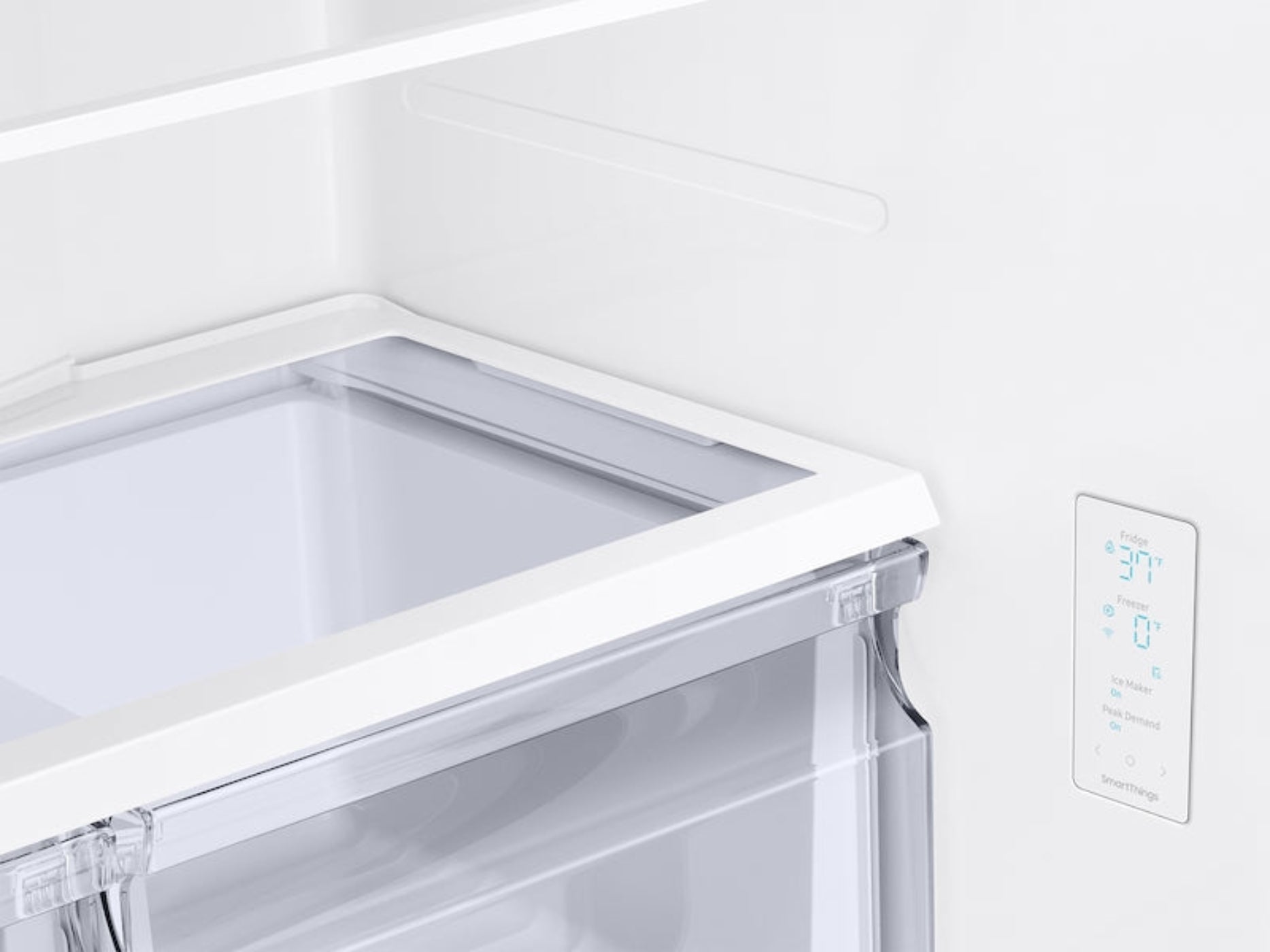 SAMSUNG 32" 17.5 cu. ft. Counter Depth 3-Door French Door Smart Refrigerator in Stainless Steel with Ice Maker - RF18A5101SRAA