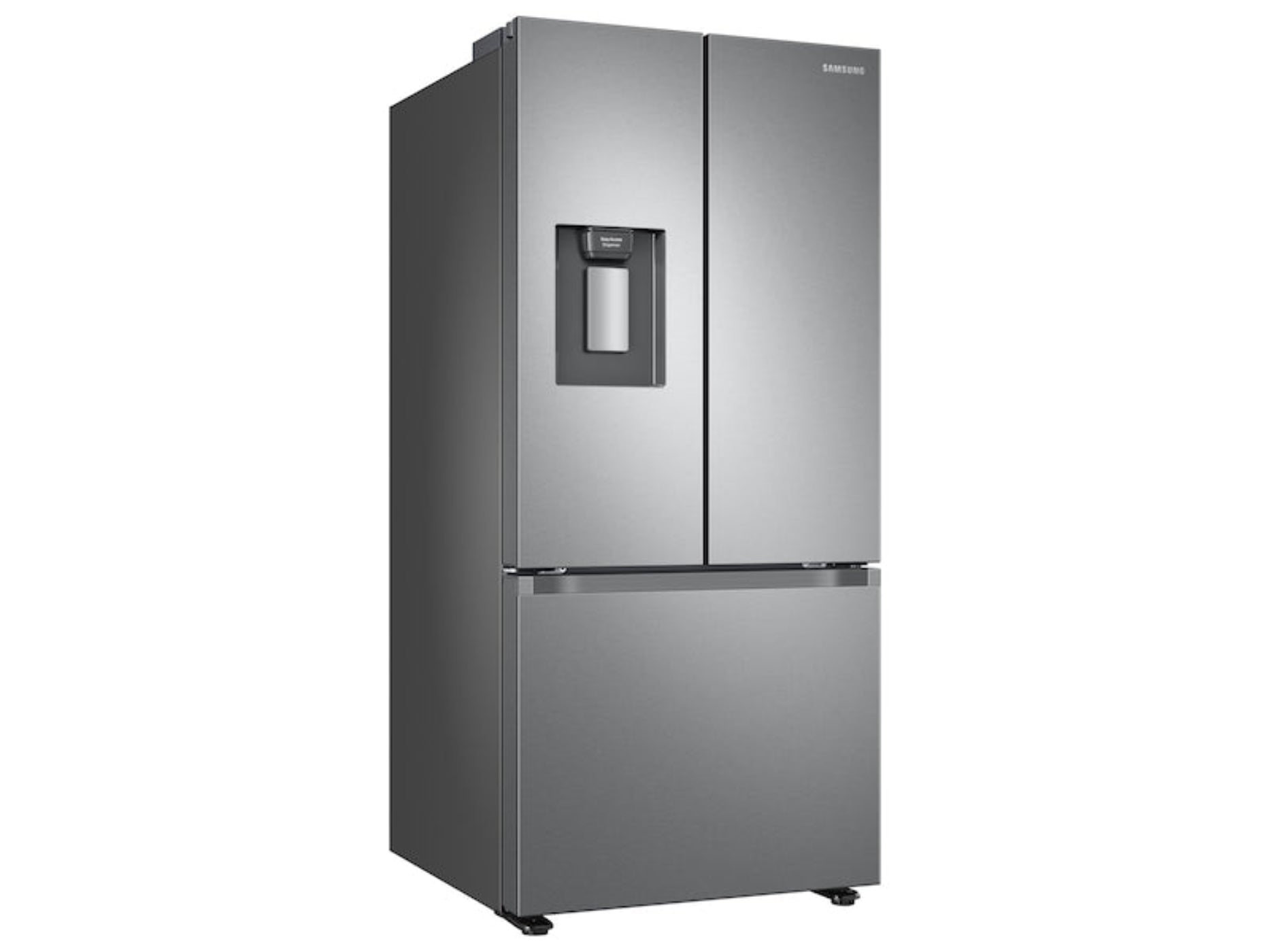 SAMSUNG 30" 22 cu. ft. Standard Depth 3-Door French Door Smart Refrigerator with External Water/Ice Dispenser in Fingerprint Resistant Stainless Steel - RF22A4221SR