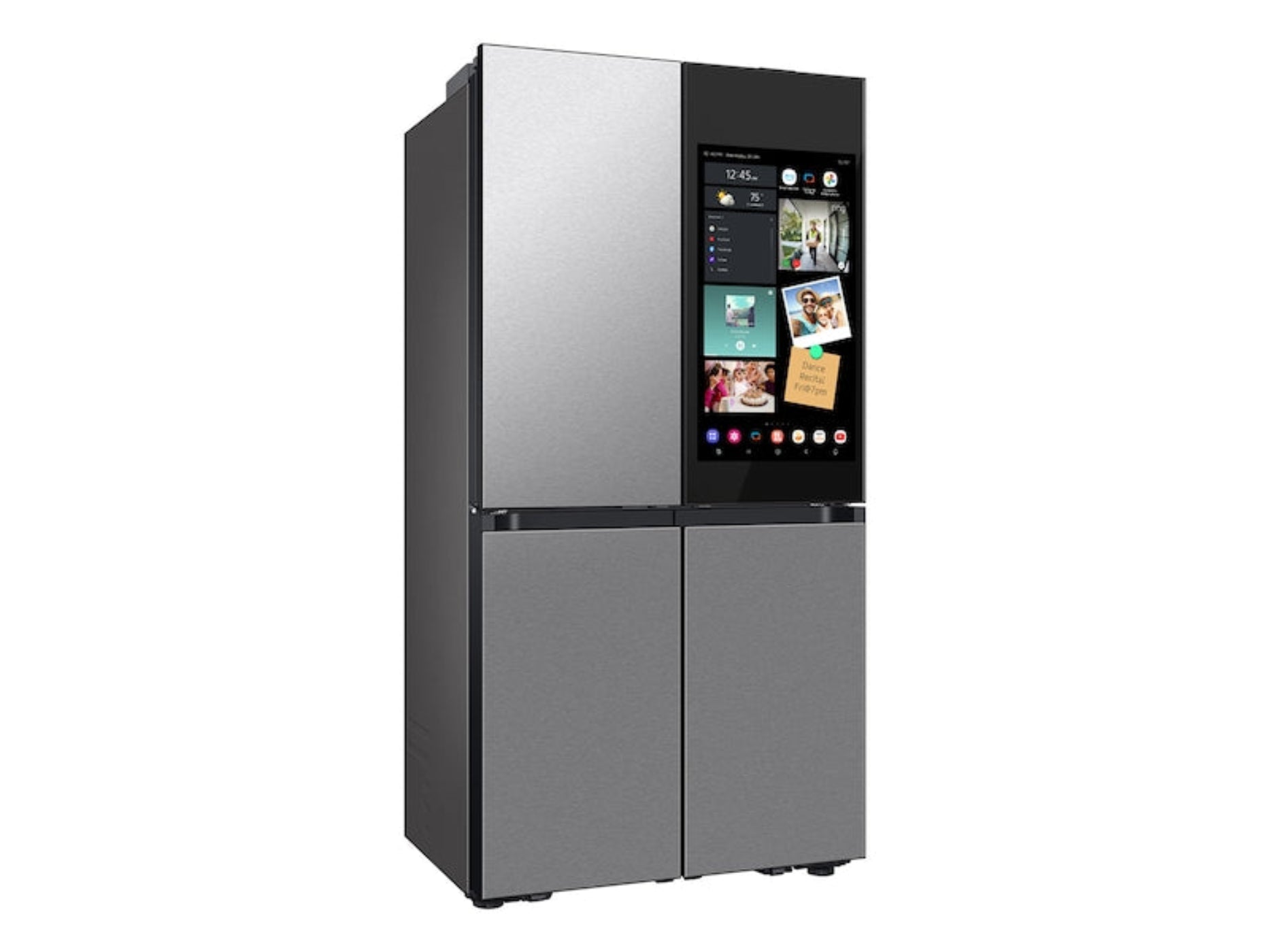 SAMSUNG Bespoke 36" 23 cu. ft. Counter Depth 4-Door Flex Refrigerator with AI Family Hub+ & AI Vision Inside in Stainless Steel - RF23DB9900QDAA