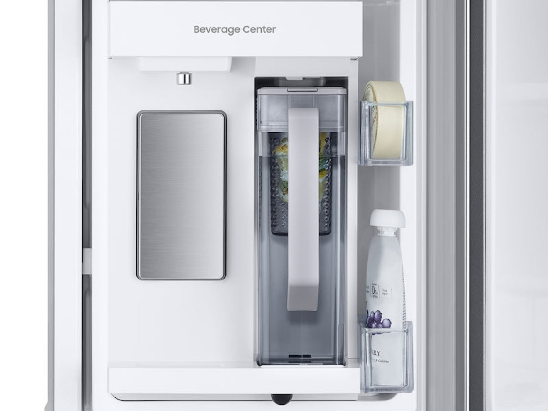 SAMSUNG 33"  25 cu. ft. Standard Depth 3-Door French Door Refrigerator with Beverage Center and Dual Ice Maker in Stainless Steel - RF25C5551SR/AA