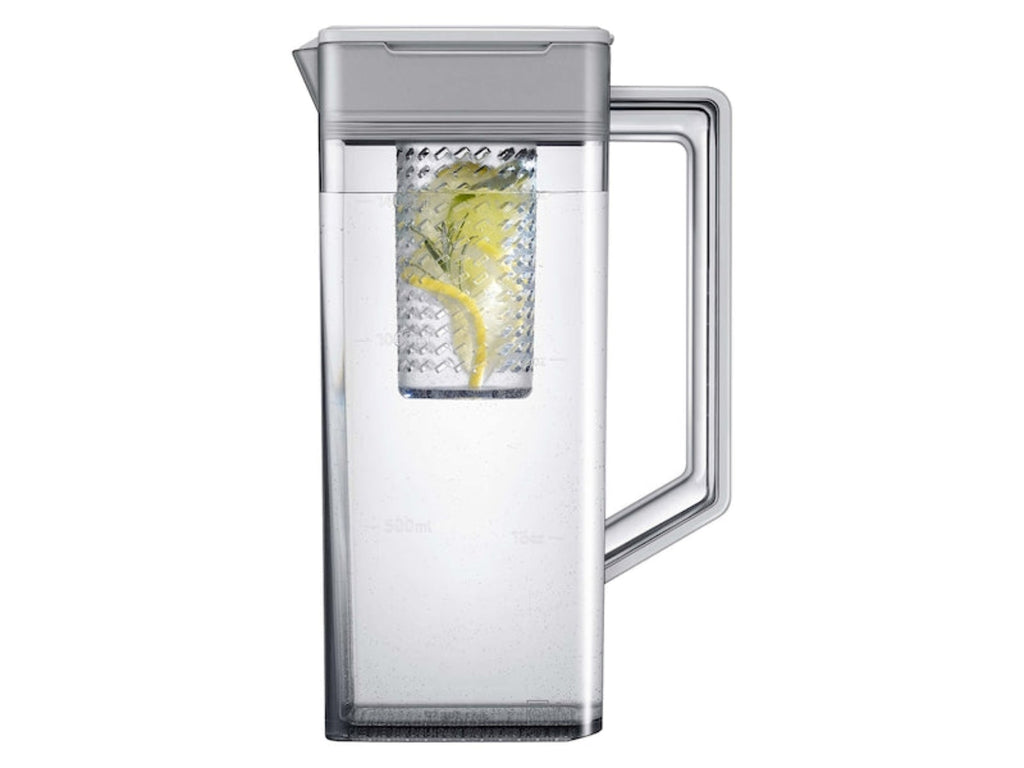 SAMSUNG Bespoke 36" 29 cu. ft. Standard Depth 4-Door French Door Smart Refrigerator with Beverage Center in White Glass - RF29BB860012AA