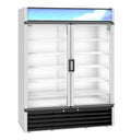 Hoshizaki RM-49-HC | 60" Wide Silver 2 Swing Door Merchandiser Refrigerator - RM-49-HC