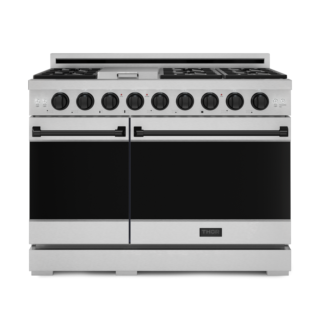 Thor Kitchen 48 Inch Professional Range with Pro-Style Knobs| Gordon Ramsay Series - RSG48EBLP