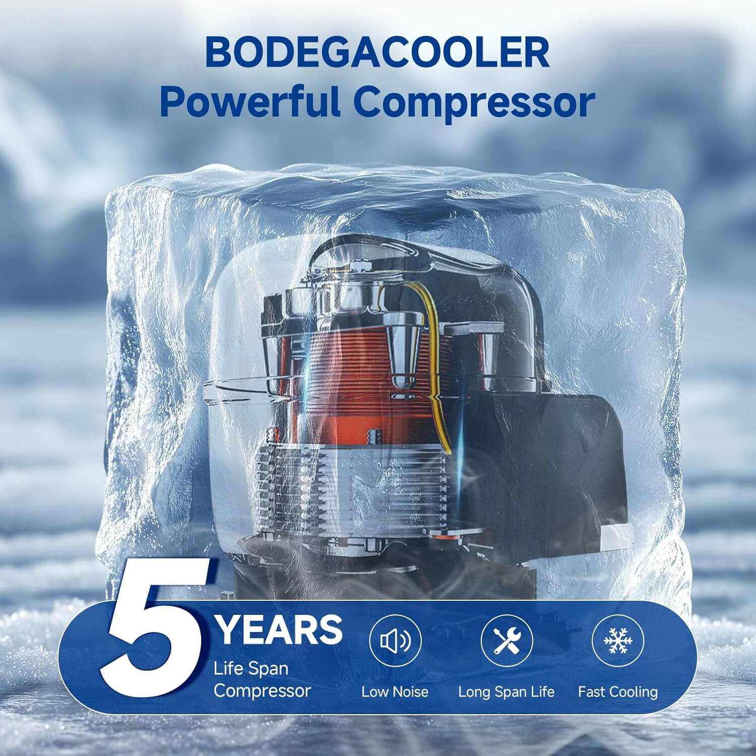 BODEGACOOLER 2025 RV Refrigerator Freezer 5°F-32℉ 110L