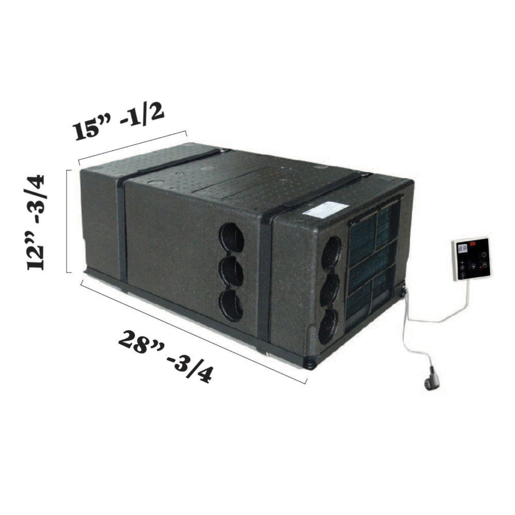 Pioneer 10,000 BTU 115V Under-Bench RV Inverter Packaged Heat Pump Air Conditioner - PYR009AZUDCIPD