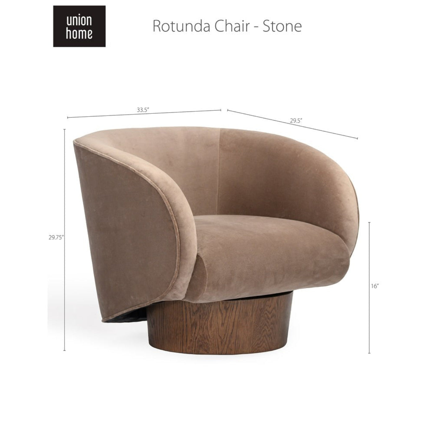 Union Home Rotunda Chair - Stone  - DIN00134