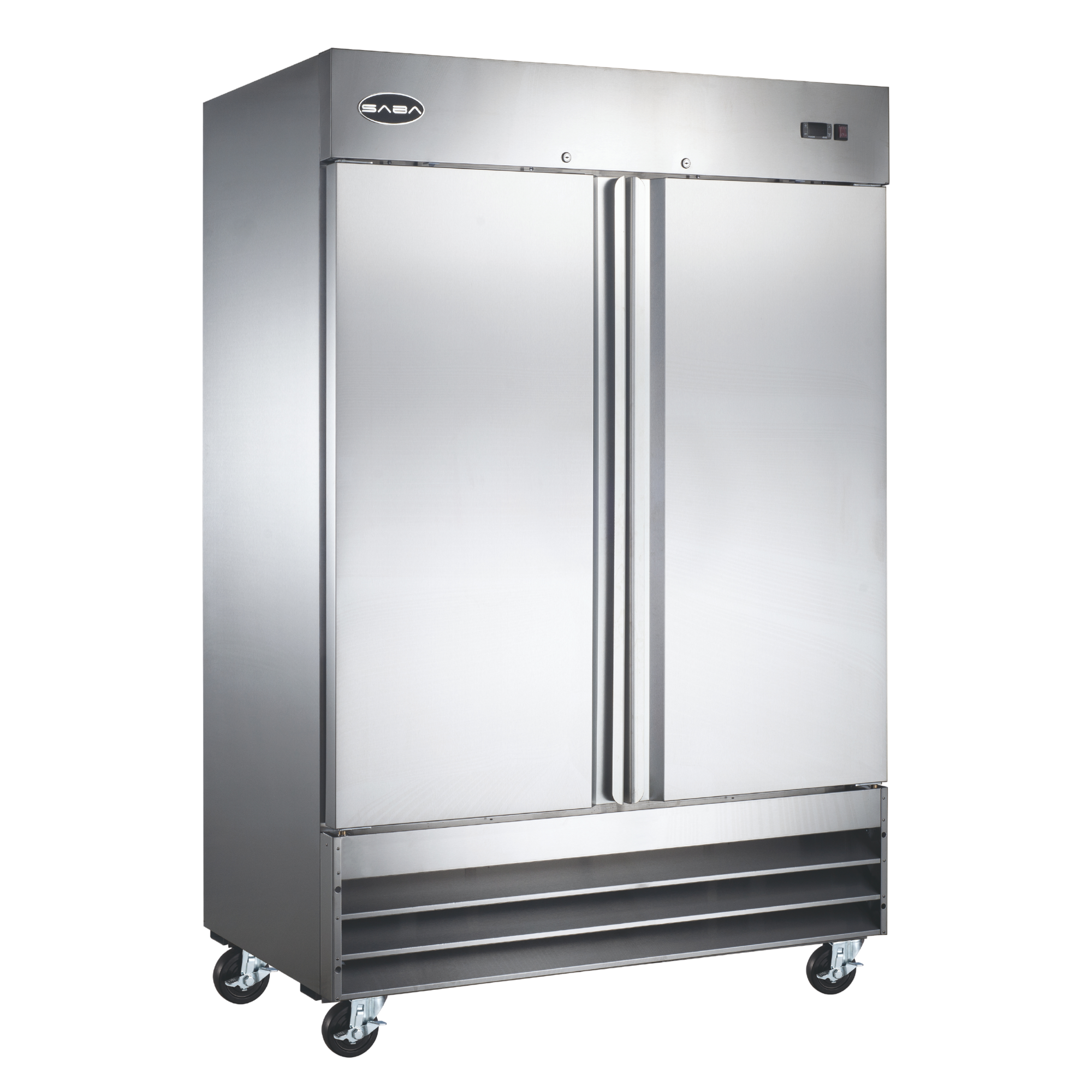 SABA Two Door Commercial Reach-In Stainless Steel Cooler -  S-47R