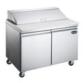 SABA  48" Two Door Commercial Sandwich Prep Table with 12 Pans - SPS-48-12