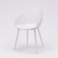 Midtown Concept Cannes Black Monocrome Indoor Dining Chair - 4PC - SC CANNES WH_ALUWH