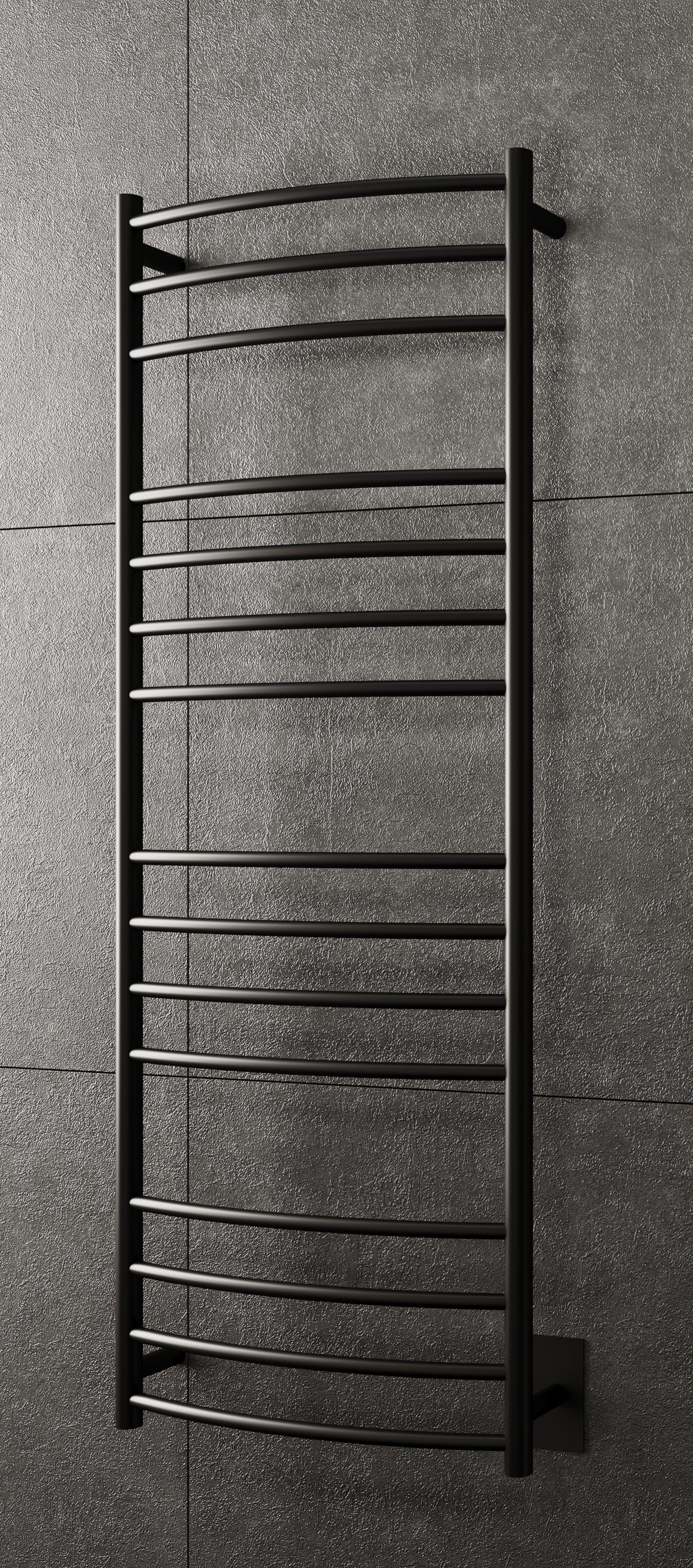 Selene Wall Mounted Electric Towel Warmer in Black - SELEBLK15