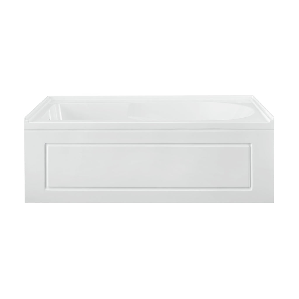 Swiss Madison Concorde 60 in. x 32 in. Acrylic Glossy White, Alcove, Integral, Left-Hand Drain, Apron Bathtub - SM-AB561 - Backyard Provider