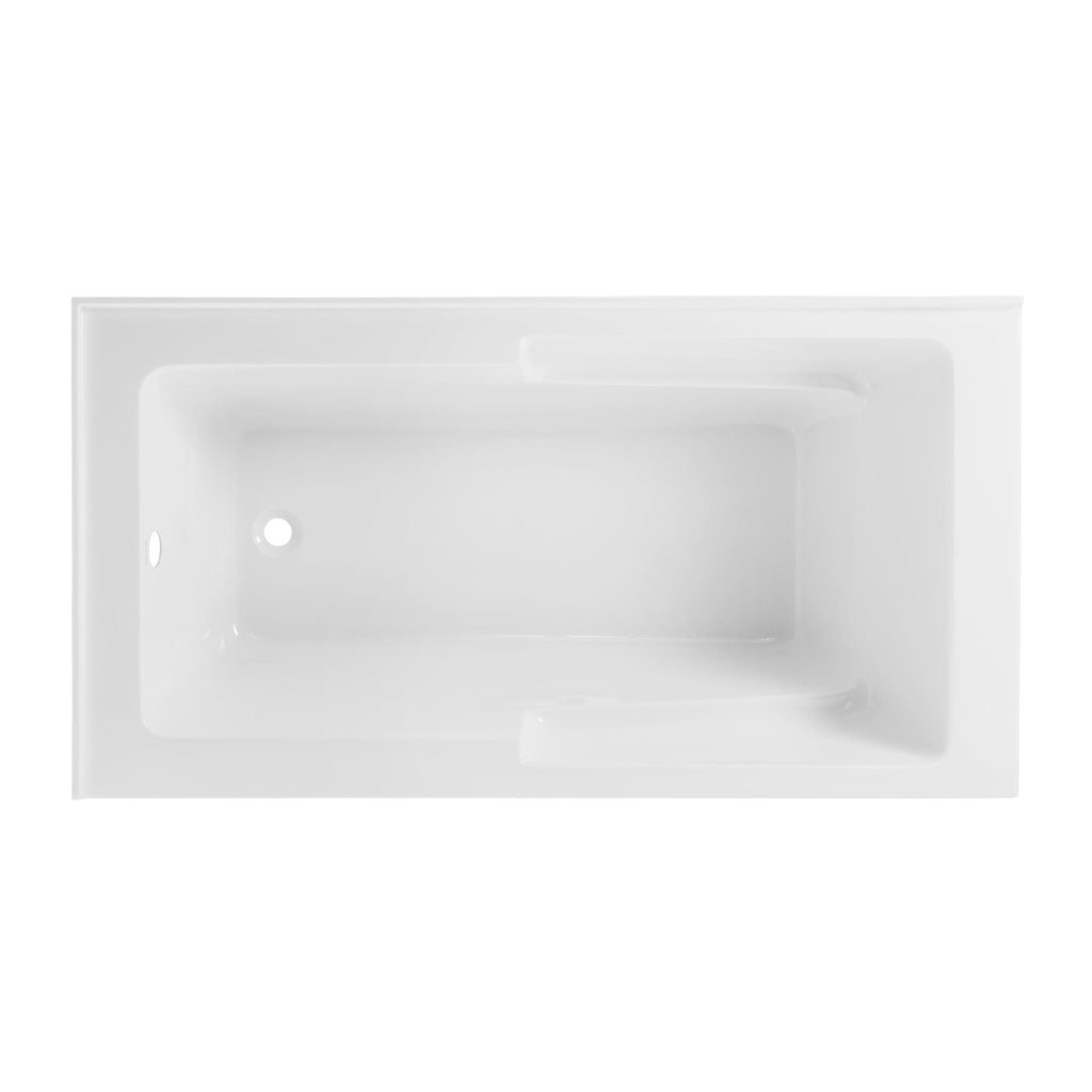 Swiss Madison Claire 60" x 32" Left-Hand Drain Drain Alcove Tub with Corner Apron - SM-AB570 - Backyard Provider