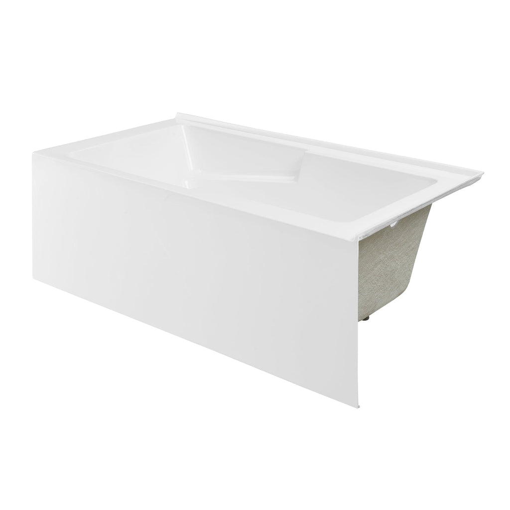 Swiss Madison Claire 60" x 32" Right-Hand Drain Drain Alcove Tub with Corner Apron - SM-AB571 - Backyard Provider
