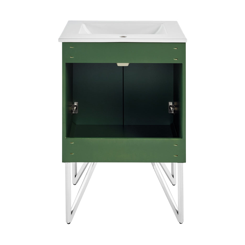 Swiss Madison Annecy 24" Bathroom Vanity in Atlas Green - SM-BV254EN - Backyard Provider