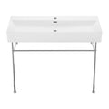 Swiss Madison Claire 40" Console Sink White Basin Chrome Legs - SM-CS714 - Backyard Provider