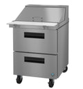 Hoshizaki SR27B-12MD2 | 27" Wide 2 Drawer Mega Top Sandwich Prep Table - SR27B-12MD2