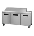 Hoshizaki SR72B-16 | 72" Wide 3 Door Sandwich Prep Table - SR72B-16