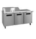 Hoshizaki SR72B-18M | 72" Wide 3 Door Mega Top Sandwich Prep Table - SR72B-18M
