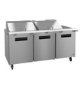 Hoshizaki SR72B-24M | 72" Wide 3 Door Mega Top Sandwich Prep Table - SR72B-24M