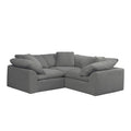 Sunset Trading Cloud Puff 3 Piece 88" Wide Slipcovered Modular Sectional Small L Shaped Sofa - SU-1458-94-3C