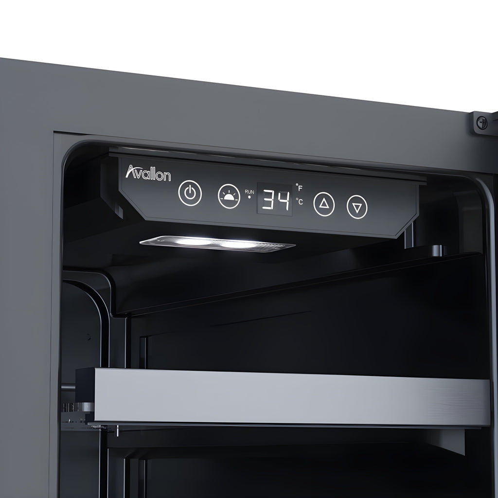 Avallon 30 Inch Wide 54 Bottle Capacity Wine Cooler with Door Locks and 2 Cooling Zones - AWC152SZDUAL