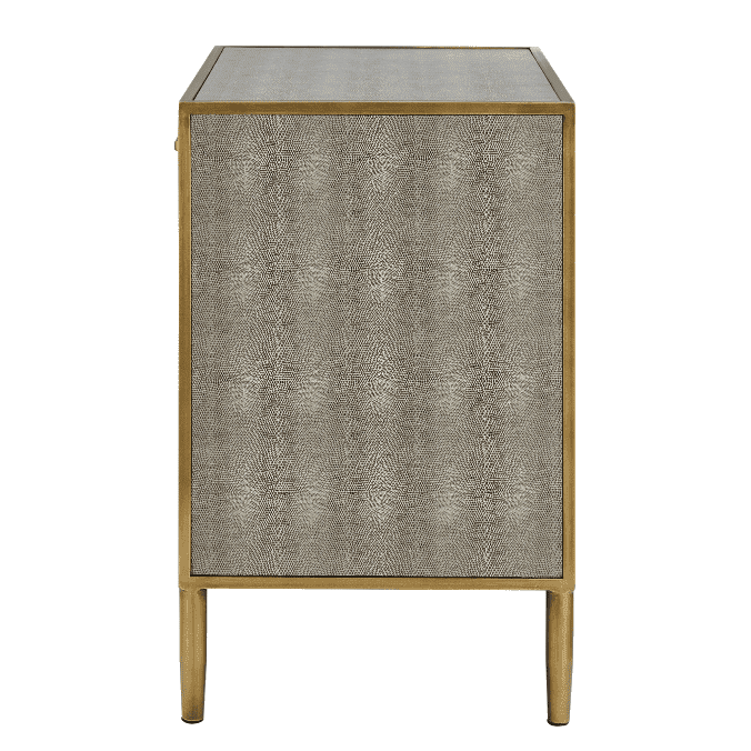 New Pacific Direct Arista Faux Shagreen Side/ End Table  - 1600088