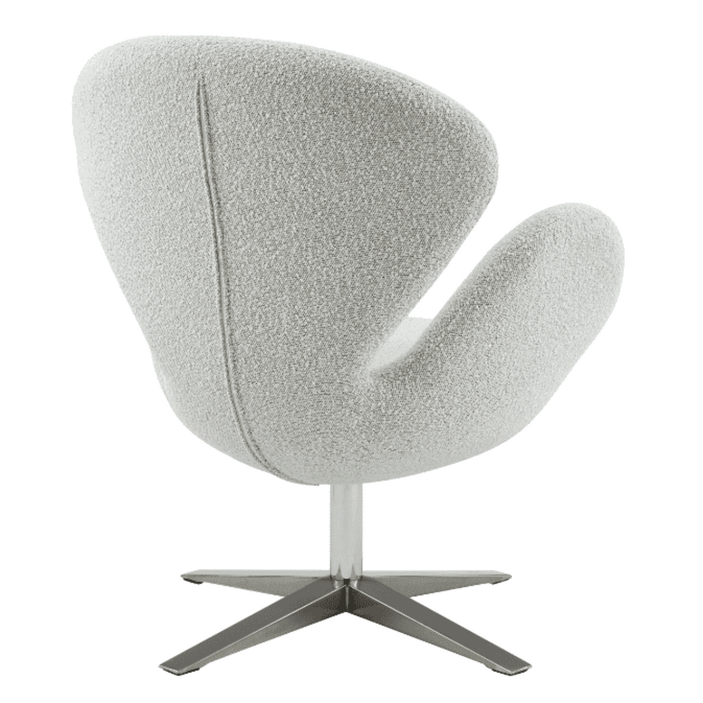 New Pacific Direct Beckett Fabric Swivel Accent Arm Chair Chrome Legs  - 6300066-563