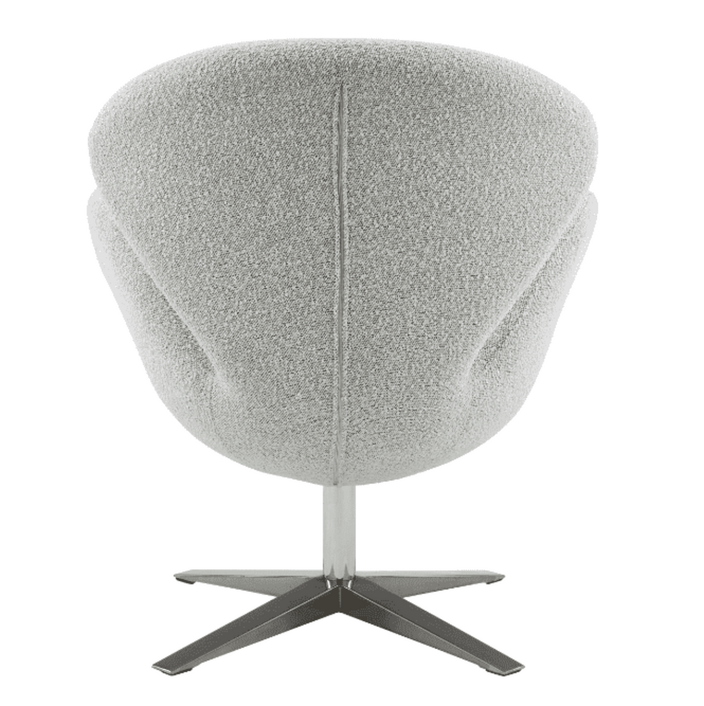 New Pacific Direct Beckett Fabric Swivel Accent Arm Chair Chrome Legs  - 6300066-563