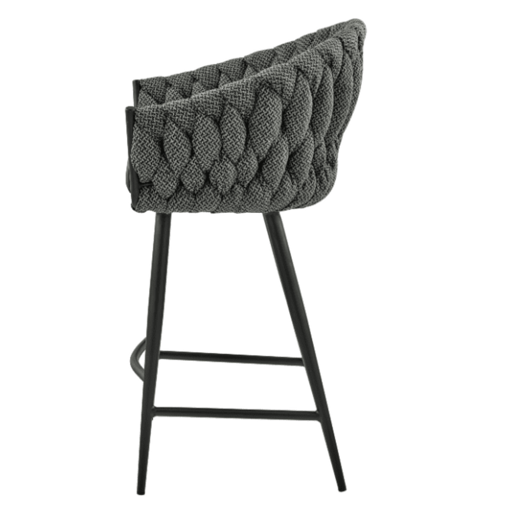 New Pacific Direct Fabian Fabric/ PU Counter Stool w/ Arms 1240016-5776 - 1240016-5776