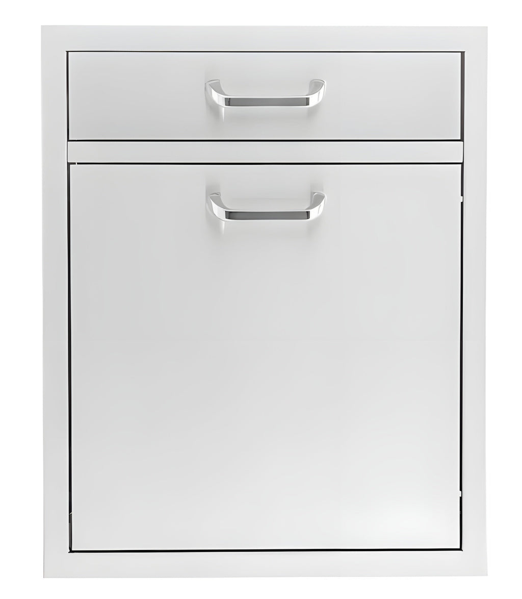 PCM 260 Series 20" Single Drawer & Roll-Out Trash/Recycling Bin Combo - BBQ-260-TR-DR