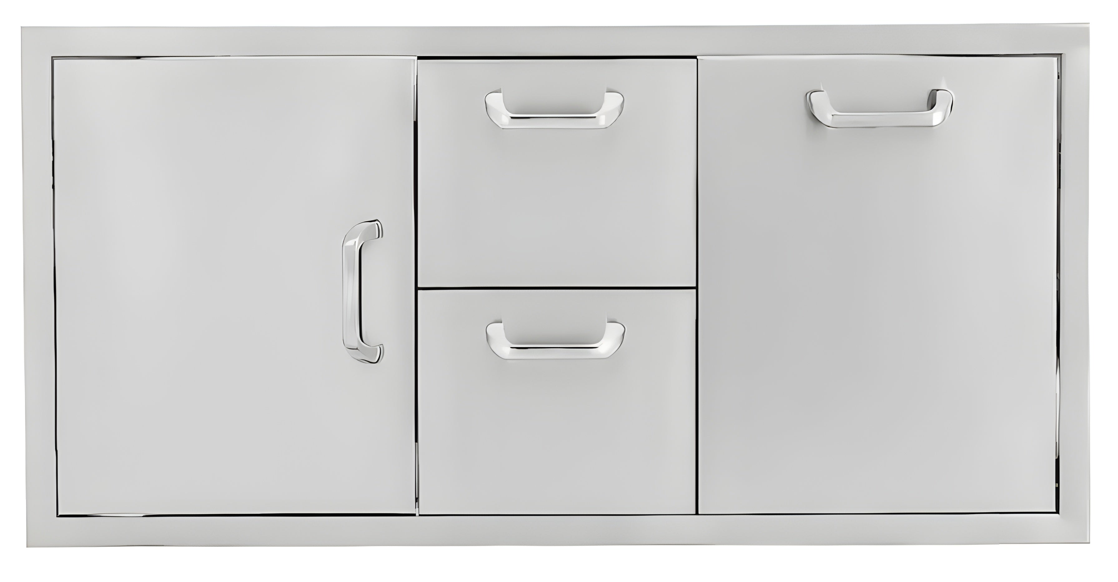 PCM  260 Series 32" Double Drawer & Trash/Propane Tank Roll-Out Combo -  BBQ-260-DDC/TR-R