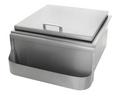 Pacific Coast Manufacturing 260 Series 25" Slide-In Ice Bin w/ Speed Rail & Condiment Holder - BBQ-260-SI