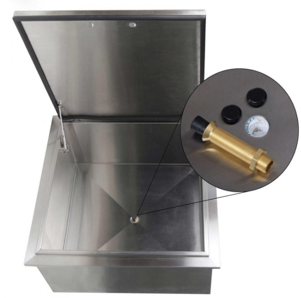 Pacific Coast Manufacturing 260 Series 18" Drop-In Ice Bin Cooler w/ Condiment Tray - BBQ-260-18DI