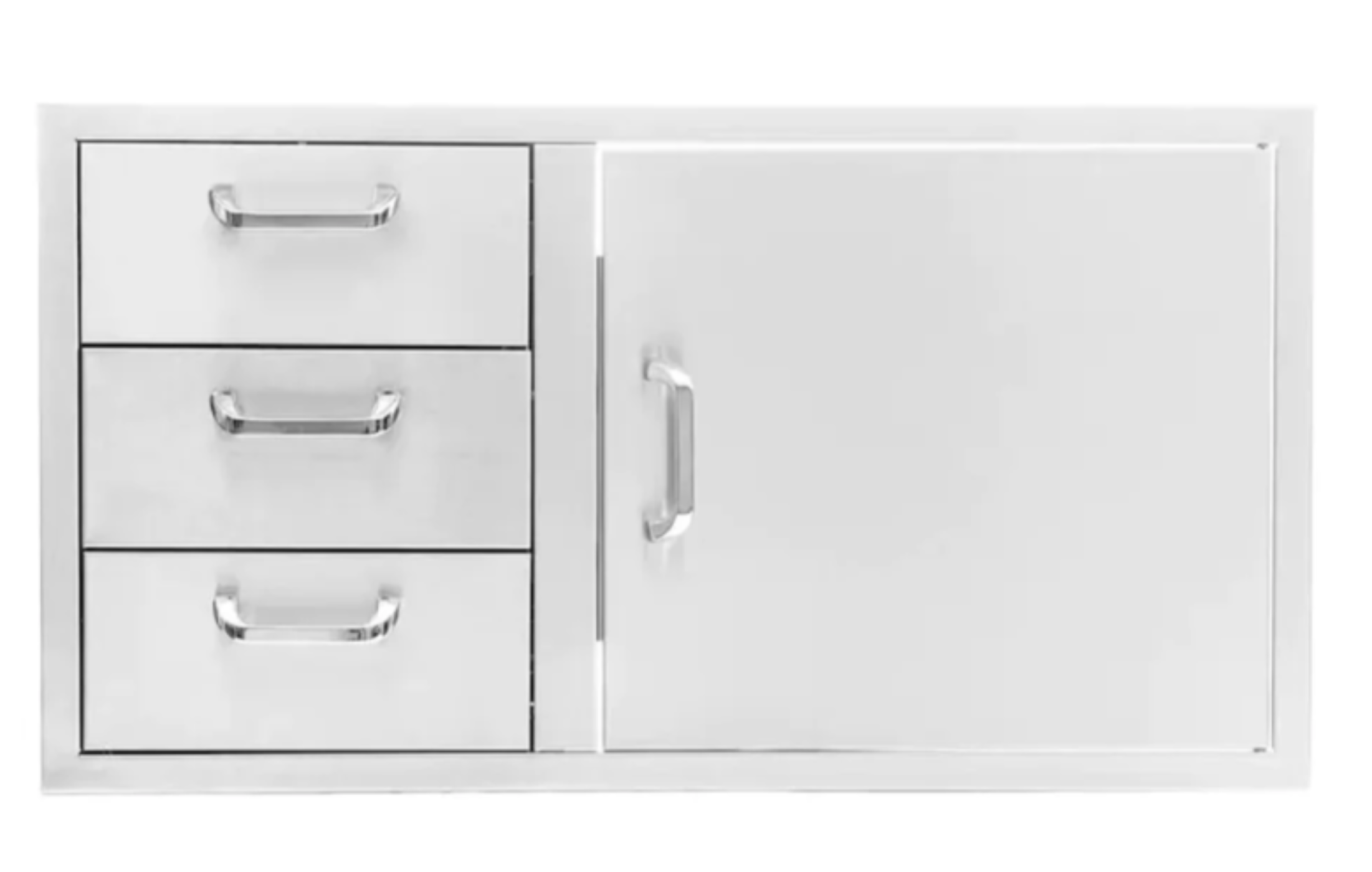 Pacific Coast Manufacturing 260 Series 39" Triple Drawer & Trash/Propane Rollout - BBQ-260-DDC-39/TR-R