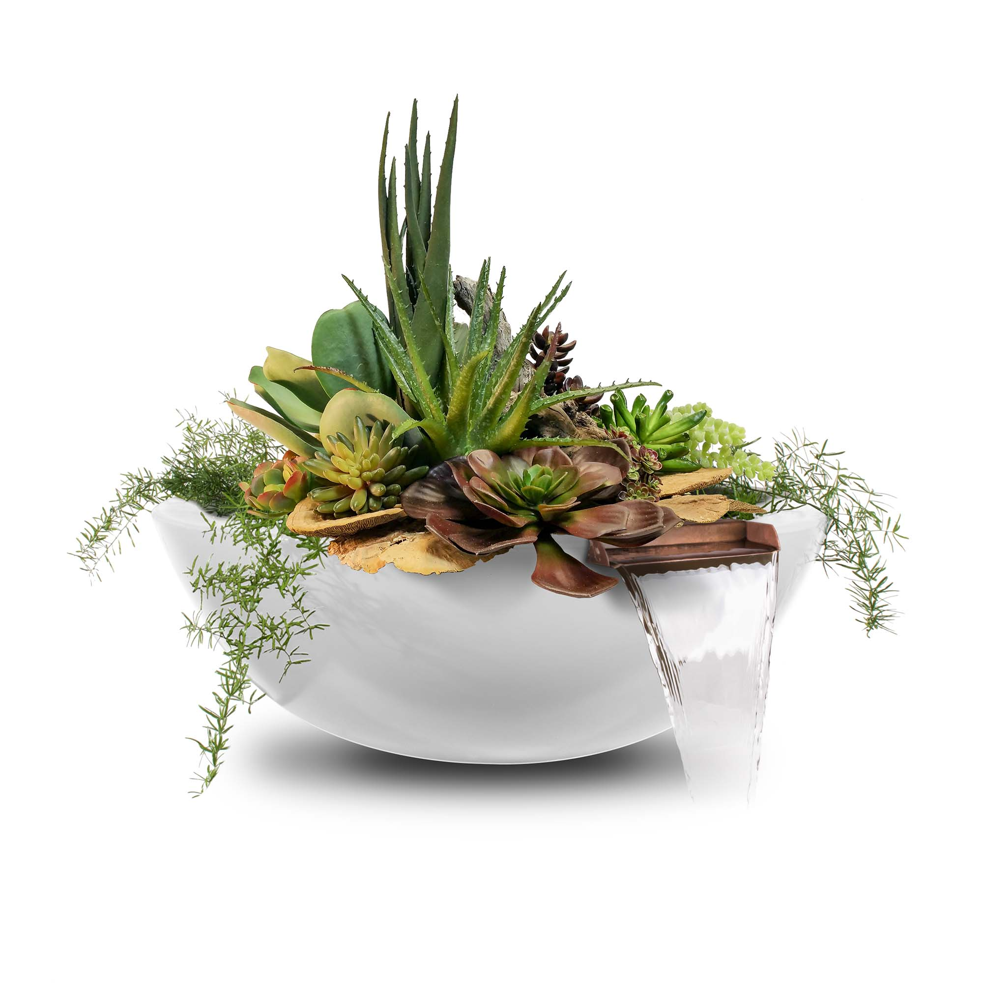 Sedona-GFRC-Planter-and-Water-Limestone