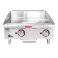 Star 8G-624TCHSF Star-Max® 56,600 BTU 24" Gas Griddle Thermostatic Chrome Plate - 8G-624TCHSF