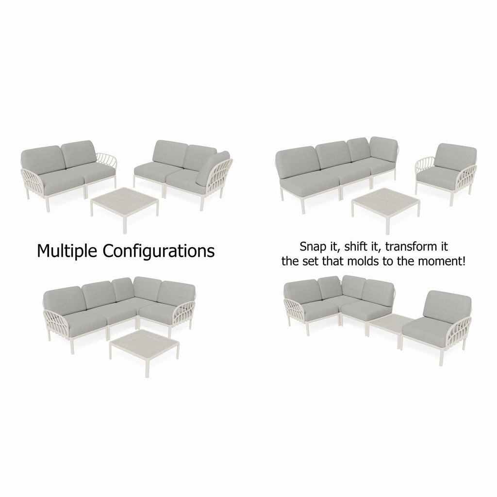 Strata Furniture Dahlia Patio Corner Loveseat and Table  - ODAXLETWG