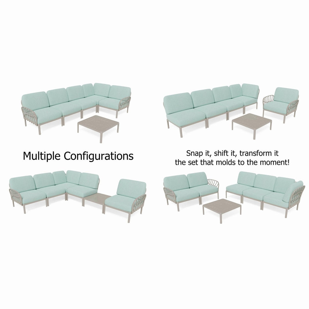 Strata Furniture Dahlia Patio Corner Sofa and Table -  ODAXSETGM