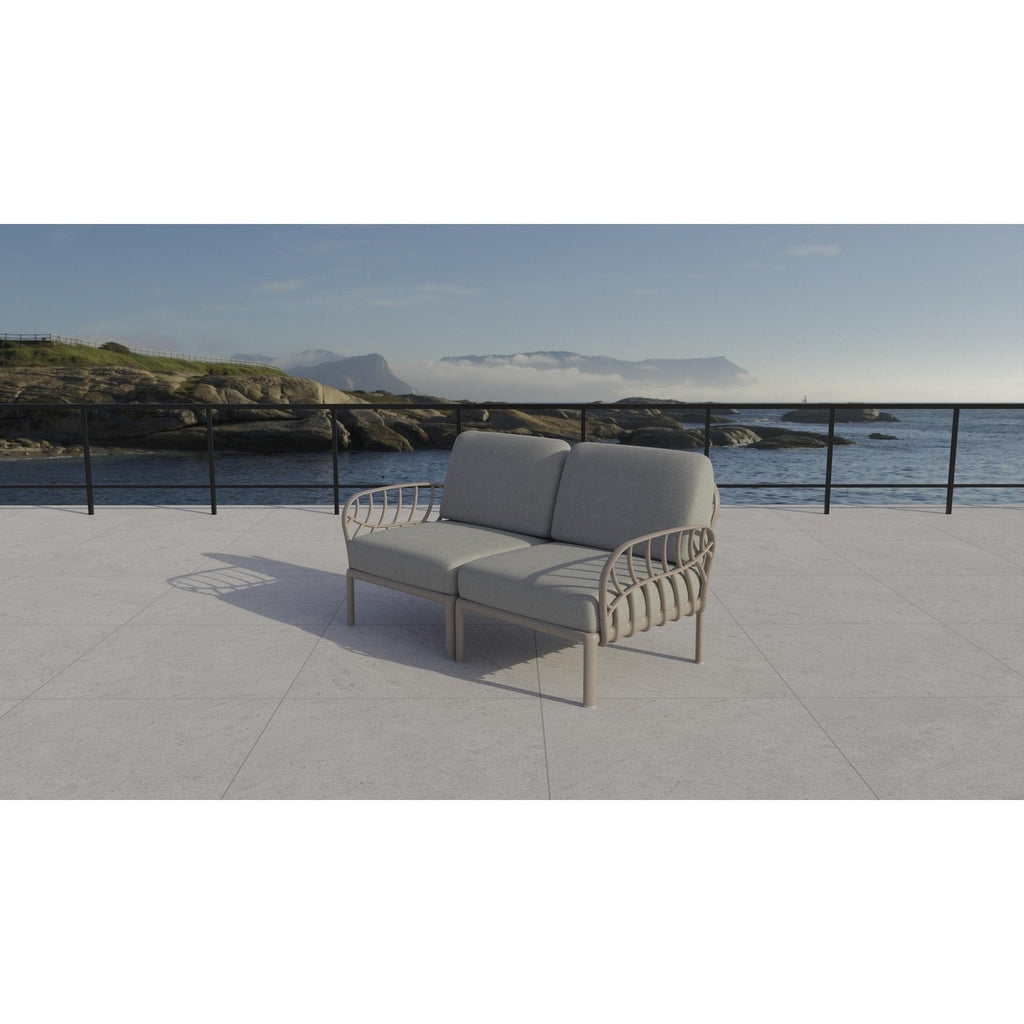 Strata Furniture Dahlia Patio Loveseat Gray  - ODALGG