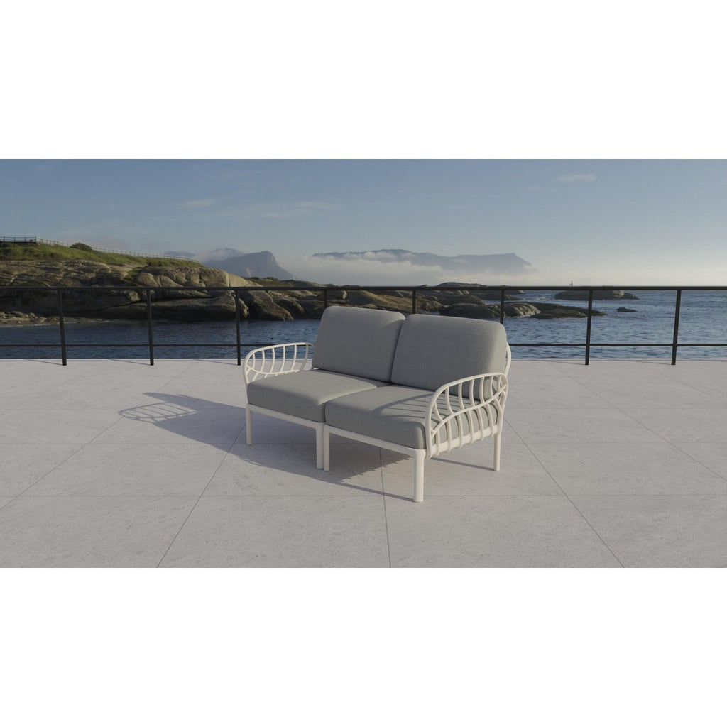 Strata Furniture Dahlia Patio Loveseat White -  ODALWG