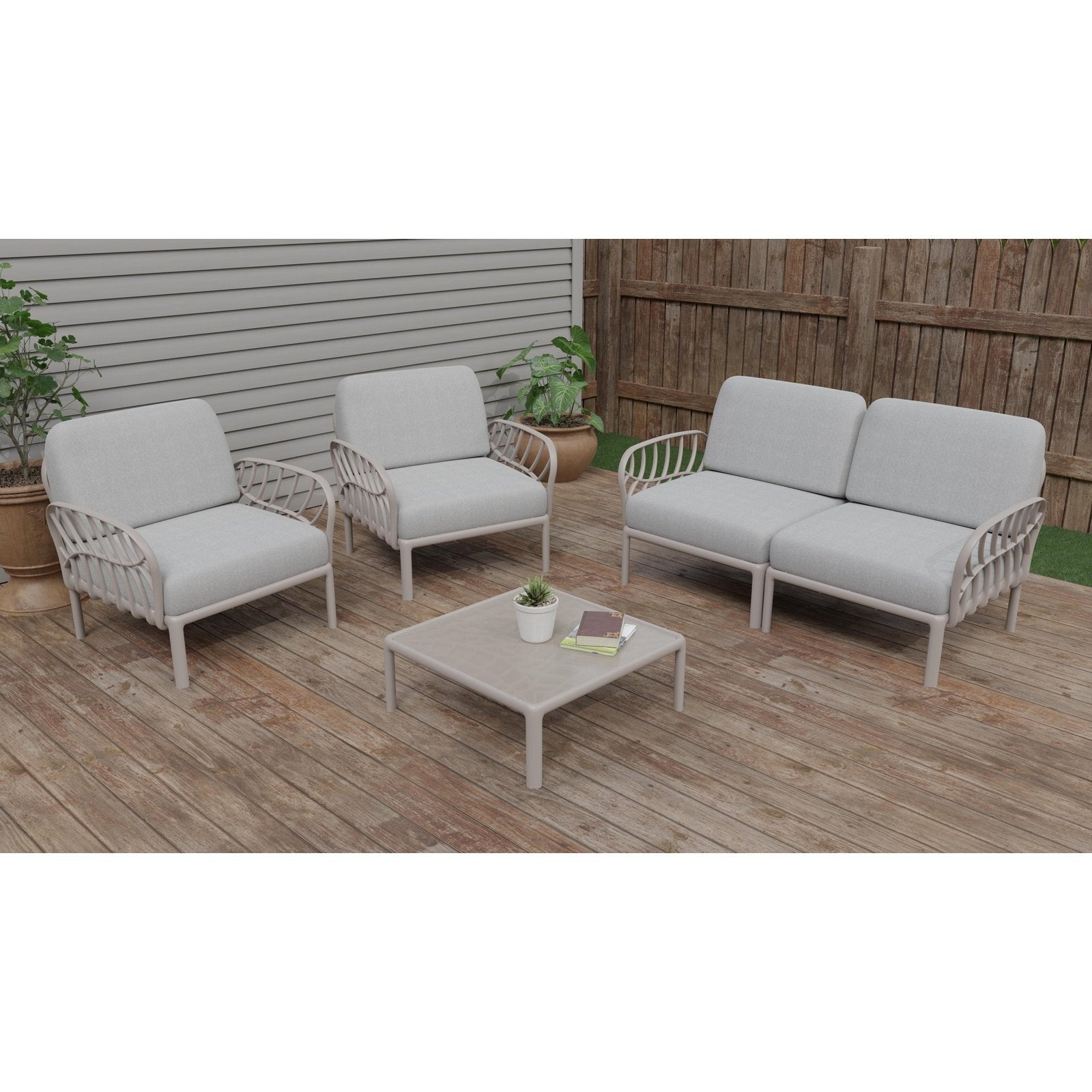Strata Furniture Dahlia Patio Loveseat and Chair Group -  ODALCCTGG
