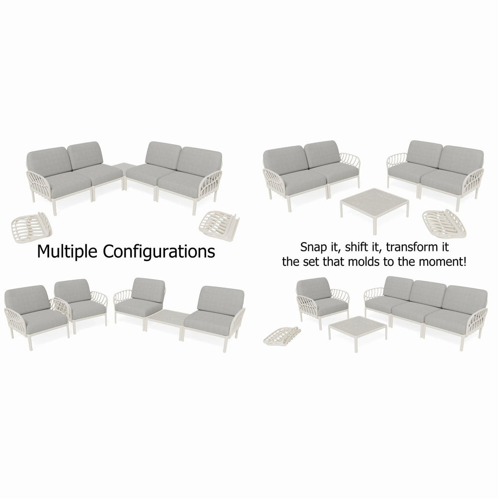 Strata Furniture Dahlia Patio Loveseat and Chair Group  - ODALCCTWG