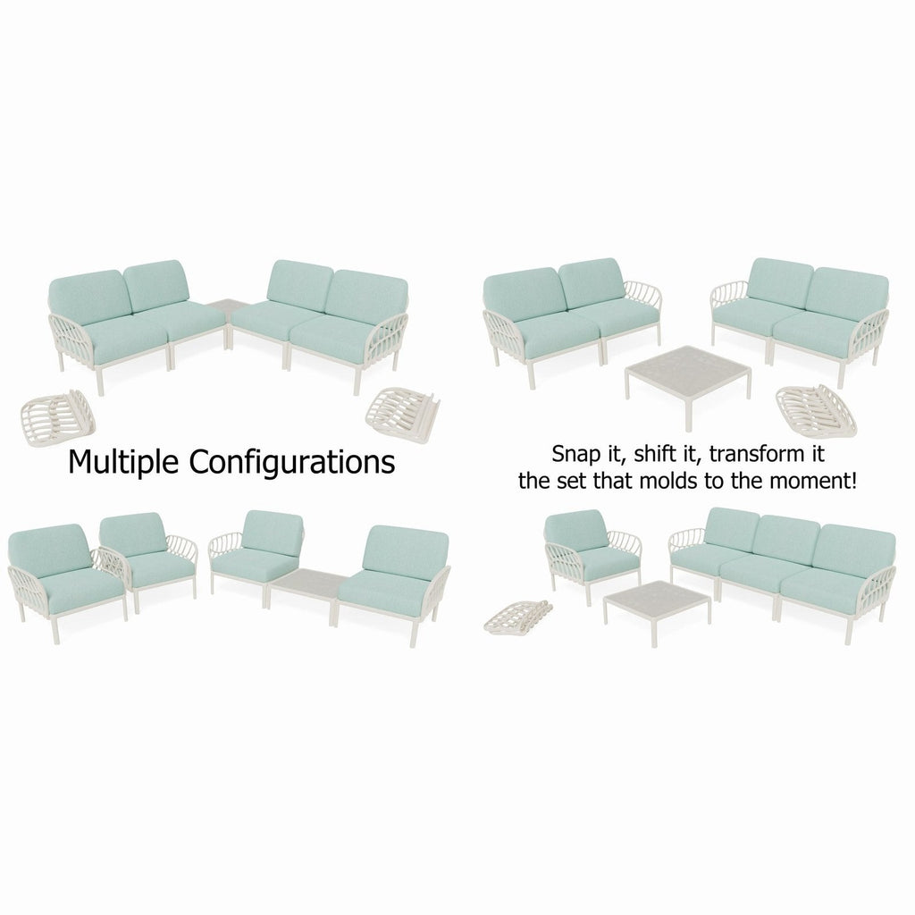 Strata Furniture Dahlia Patio Loveseat and Chair Group  - ODALCCTWM