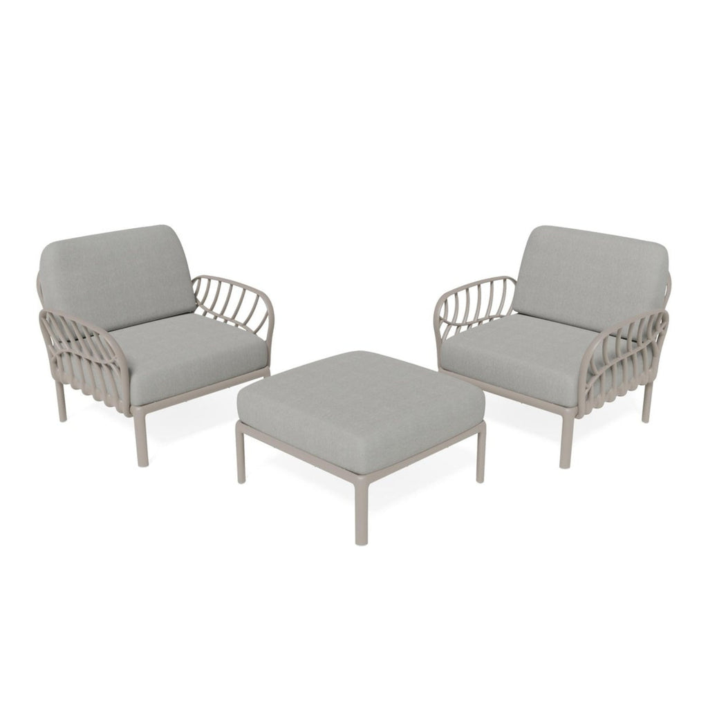 Strata Furniture Dahlia Patio Set Chairs and Ottoman -  ODACCOGG