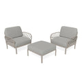 Strata Furniture Dahlia Patio Set Chairs and Ottoman -  ODACCOGG