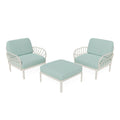 Strata Furniture Dahlia Patio Set Chairs and Ottoman  - ODACCOWM