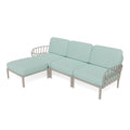 Strata Furniture Dahlia Patio Sofa Ottoman Set  - ODASOGM