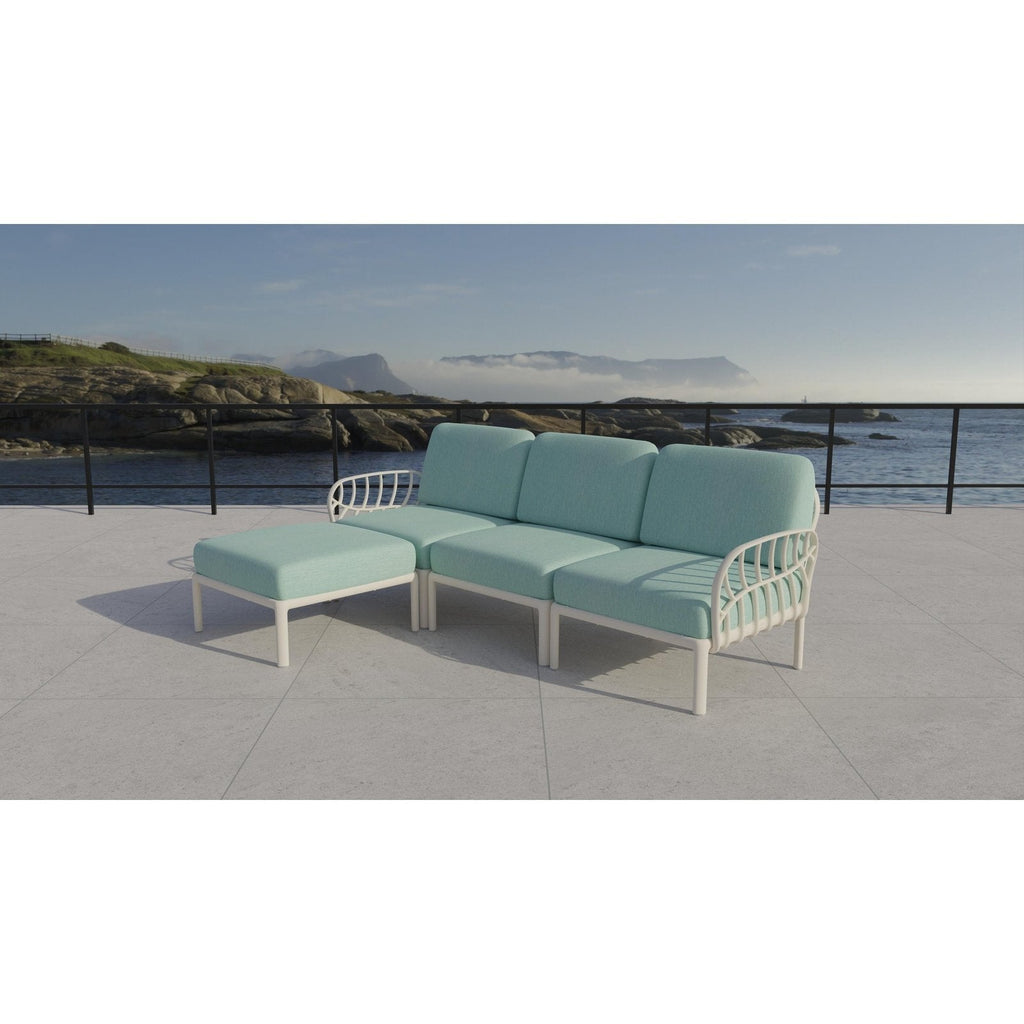 Strata Furniture Dahlia Patio Sofa Ottoman Set  - ODASOWM