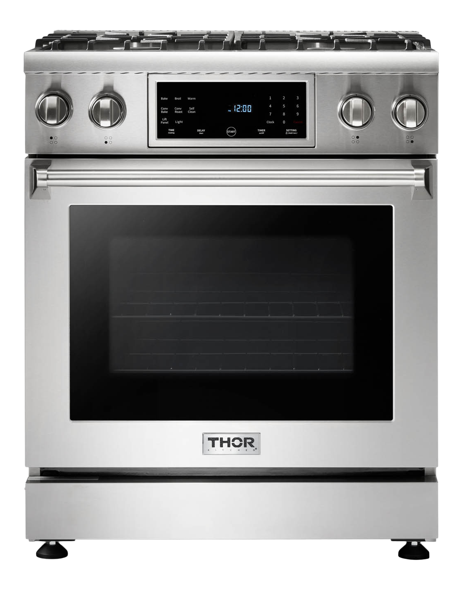 Thor Kitchen 30-Inch Tilt Panel Professional Liquid Propane Range -TRG3001LP