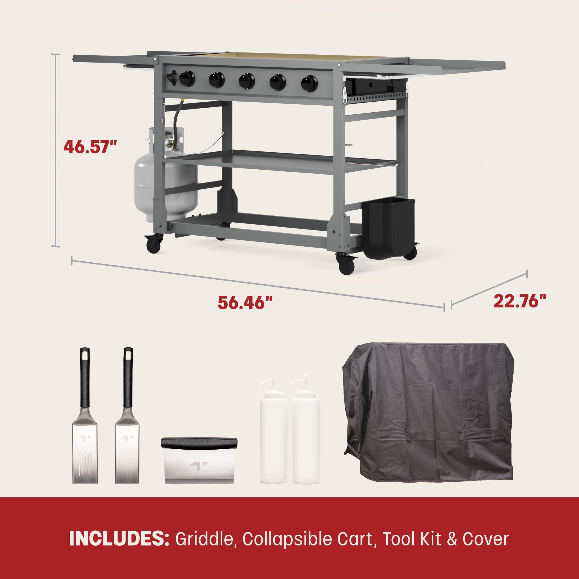 TYTUS Anaheim 5-Burner Griddle - TDT-571-0101